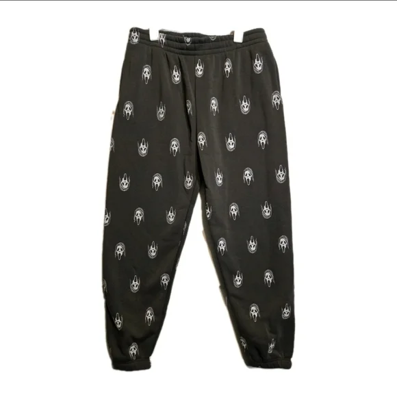 Ghost Face Scream Lg Faded Black/Dark Gray Sweat Pants Unisex Rare LG Y2K - Picture 4 of 4